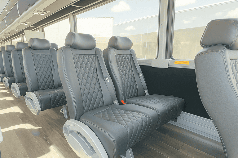 interior of Coach Bus Naperville charter bus